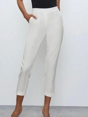 Babaton Atelier White Cropped Women Pants Size 16